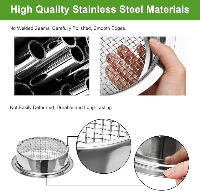 Soil Sieve Stainless Steel Riddle Sieve Set, 9.5" Diameter, Garden Sifter with 5 Filter Mesh Sizes 1,3,5,9,12mm and Bonsai Soil Scoops Gardening Tool