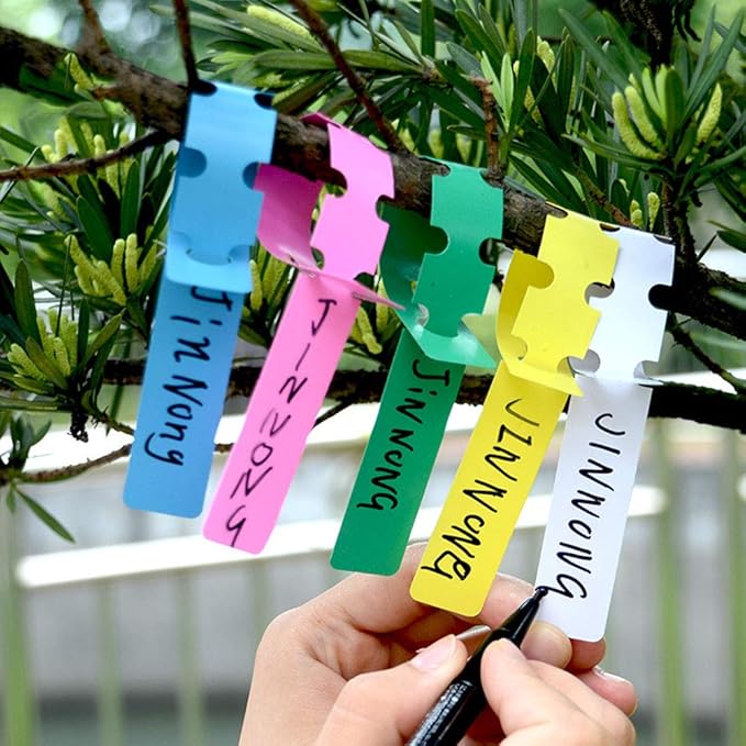 250 Pieces Plant Labels Plant Tree Tags Outdoor Waterproof Plastic Wrap Around Hanging Nursery Garden Gardening Labels Stakes Markers Reusable