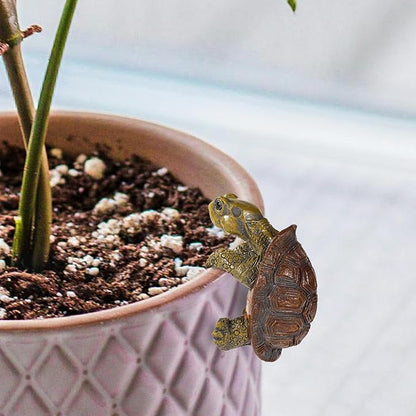Tortoise Figure Plant Pot Hanger, Resin Climbing Flower Pot Hanger Figurines Cute Animal Hanging Turtle Statue Plant Pot Hugger Planter Pot Gift for Yard Garden Ornaments Vase Terrarium Decorations