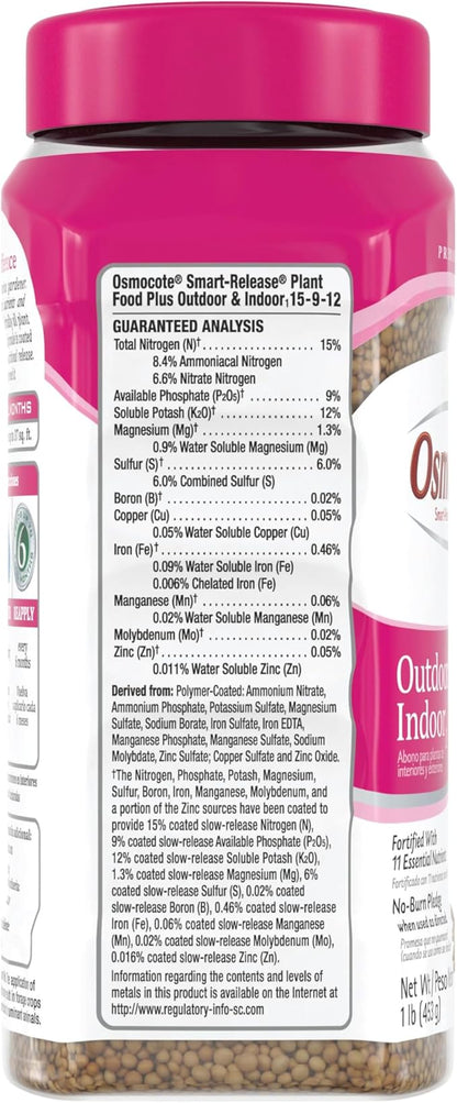 Osmocote Smart-Release Plant Food Plus Outdoor & Indoor, 1 lb. (Pack of 12)