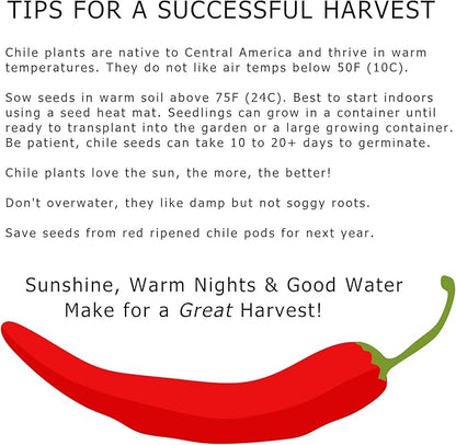 Big Jim Chile Seeds from Hatch New Mexico | Medium Heat Green Chili | Red Chili Peppers | Heritage Non-GMO | Produced for 2026