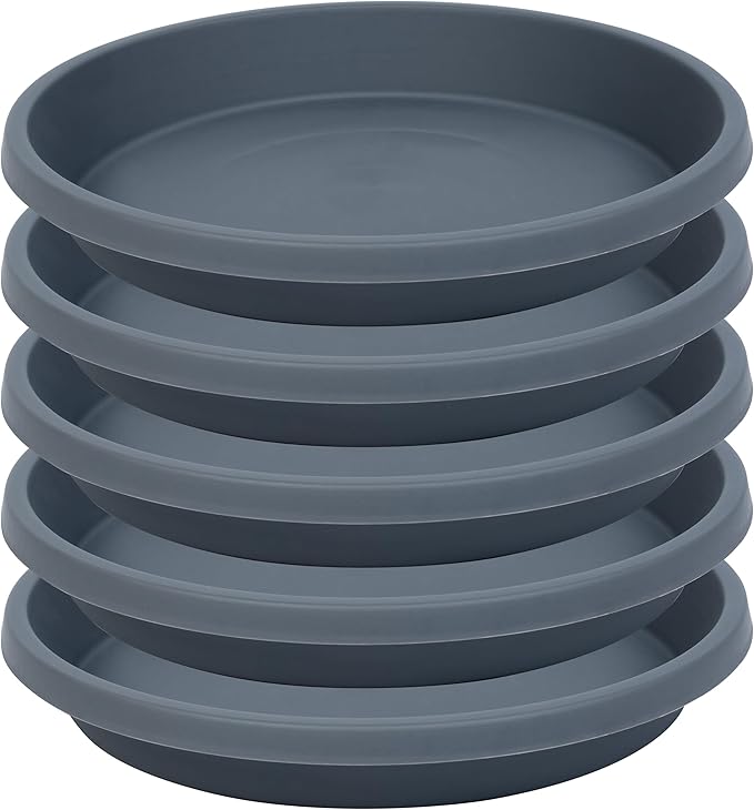 Plant Saucer 10 Inch 5 Pack Thickened Plastic Plant Saucers Drip Trays for Indoor Plants and Outdoor Pots