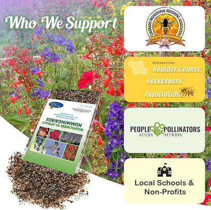 Hummingbird Nectar Wildflower Seeds - 1oz, Open-Pollinated Flower Seed Mix Packet, Non-GMO, No Fillers, Annual, Perennial Wildflower Seeds Year Round Planting - 1 oz
