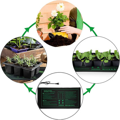 Seedling Heat mat | 3 Pack | Durable Waterproof | Heat Mats for Seed Starting,Seed Germination Heating Mat 10 x 20.75 Inch