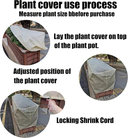 EJW Planter Cover, Plant Covers Freeze Protection,4 Pack68.8 17.7" 15.7" Planter Covers for Winter, Frost Cloths for Outdoor Plants, Raised Bed Covers for Winter.