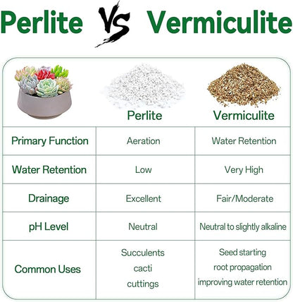 ZeeDix Premium Perlite for Plants, Horticulture Soil Amendment, 3-9mm Granule Size Potted Plant Soil for Orchid Cactus Succulents Carnivorous Monstera Repotting, Indoor Outdoor Gardening, 1QT