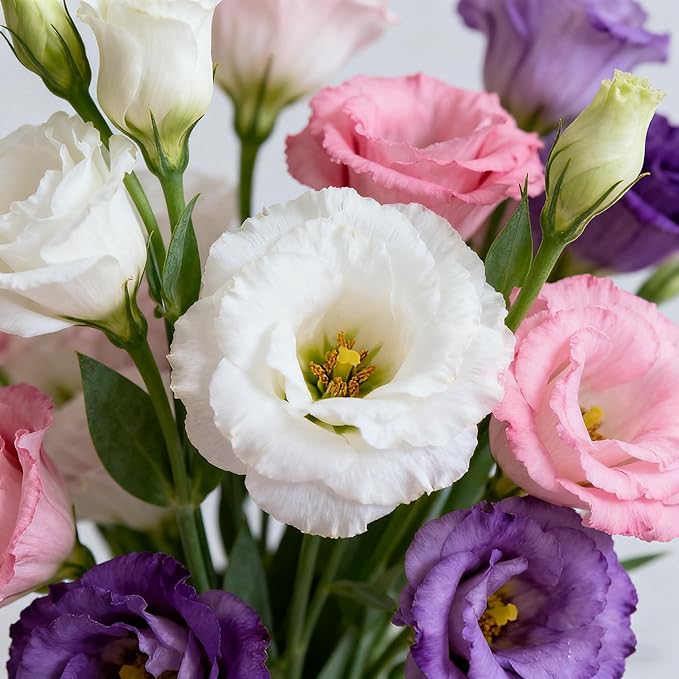 300+ Lisianthus Flower Seeds for Planting, Mixed Color Annual Lisianthus Seeds, Non-GMO Thornless Lisianthus Flowers Seed for Home Garden Outdoor