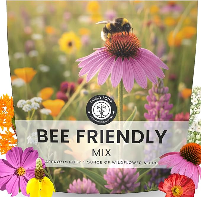 Bee Friendly Mix – 7,000 Seeds for Planting – 2026 Season – 1 Ounce Pouch
