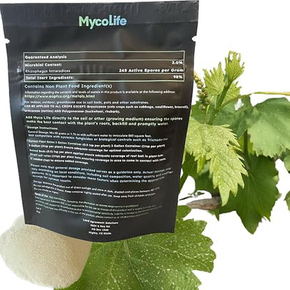 MycoLife 5X Highly Concentrated Mycorrhizal Inoculant Root Stimulator/Enhancer. Get Access to More nutrients, Healthier Plants and Better Crops!