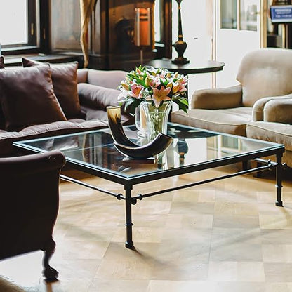 Custom Cut Glass 1/2" Thick - Clear Tempered Cut to Size - Square Replacement Glass for Table Tops, Shelves, Windows with Flat Edge by Fab Glass and Mirror