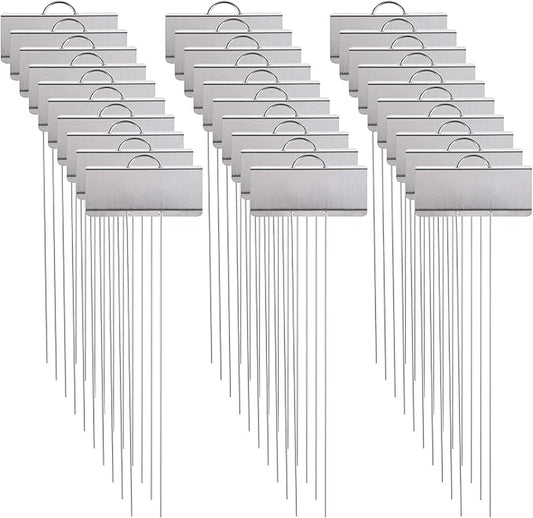 Foraineam 30 Pack 11.5 inch Stainless Steel Garden Markers Weatherproof Metal Plant Labels Large Planting Seedling Stake Signs