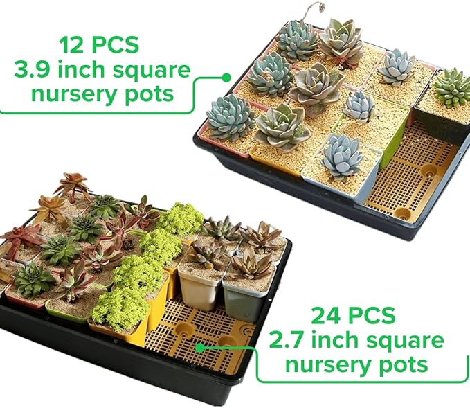 BeGrit Seed Starter Trays Durable Plant Trays 13x17inch Mesh Seedling Trays Perfect for Indoor, Outdoor, Greenhouses 10 Pack