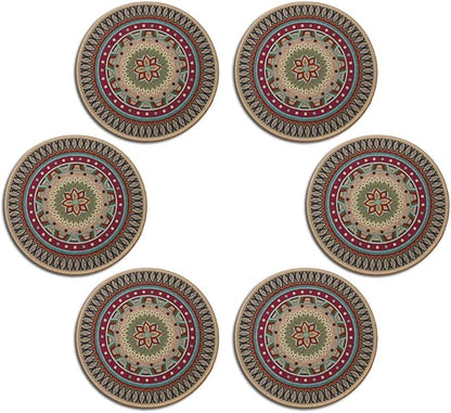 K KILIPES 6pcs 8.5" Round Plant Coaster Mat for Gardening Indoor Outdoor Flower Pots Pad Non Slip Plant Mats for House Plants
