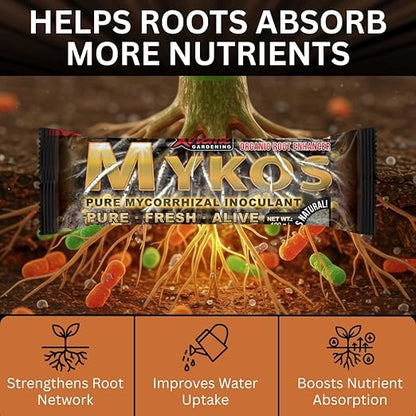 Xtreme Gardening Mykos Mycorrhizae for Plants 100g (3.5oz) – Granular Mycorrhizal Fungi Root Inoculant, OMRI Listed Organic Biofertilizer for Stronger Roots & Nutrient Uptake, Treats 20 Plants