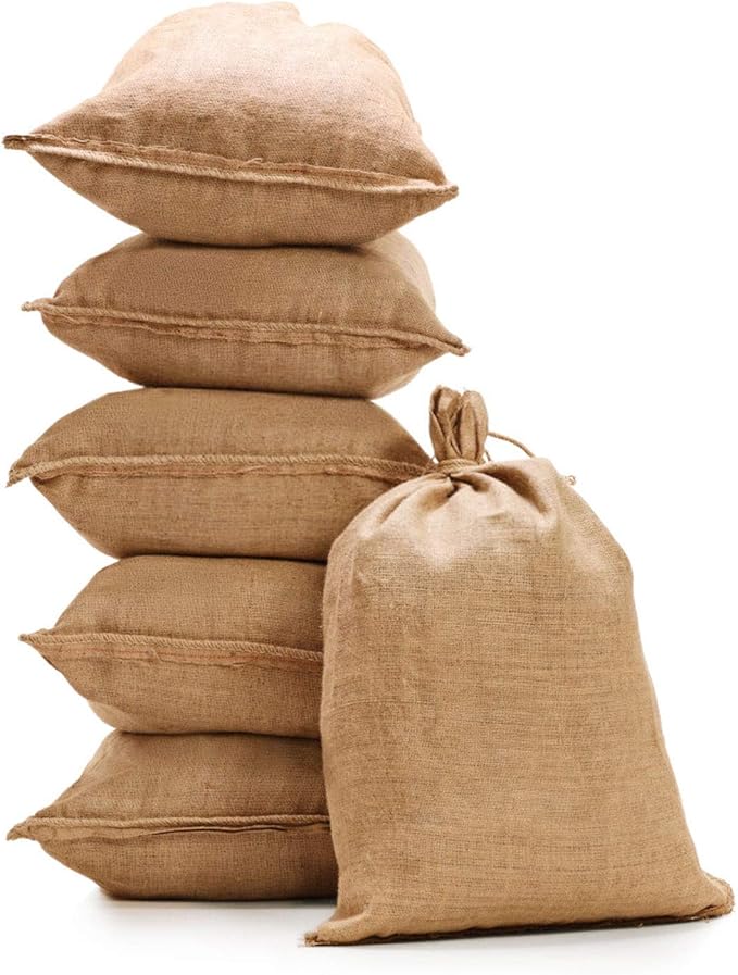 KEILEOHO 3 Pack 42 x 29 Inch Burlap Bags, Large Food Grade Jute Grow Bags for Gardening, Potato Sack Race Bags