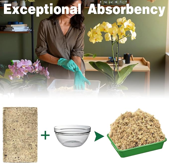 ZeeDix 20L Premium Sphagnum Moss for Plants Indoor, New Zealand Sphagnum Moss for Orchid Potting Mix Terrarium Succulent Carnivorous Ferns Hosta Garden & Reptile Habitat