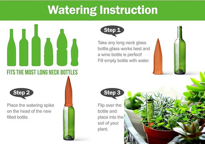 Automatic Plant Waterer Terracotta Self Watering Spikes Drippers Irrigation System for Vacation or Holiday (8Pack)