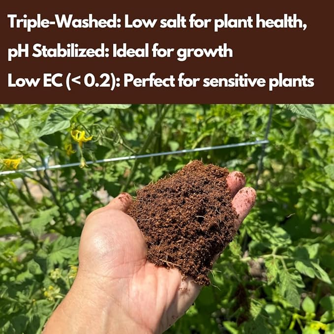 Greenstone Kiss Coco Coir Soil 100% - Low EC, RHP Certified Premium Soilless Media Alternative (50 Liters / 1.77 Cu Ft)