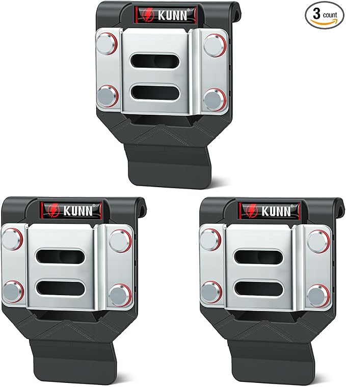 KUNN Drill Holder for Tool Belt, Drill Belt Clip & Tape Measure Holster | Low-Profile Quick-Release Holder | Fits Belts Up to 2.7" | for Impact Driver, Nailer