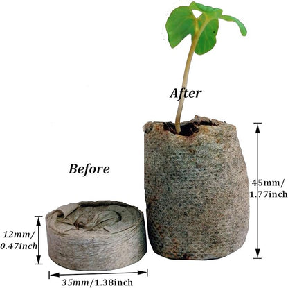 35mm Peat Pellets Seed Starting Plugs Seeds Starter Pallet 100 Pack Seedling Soil Block for Garden Seedling Planting
