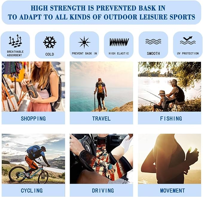 Binienty Unisex Arm Sleeves for Driving, Golf, Cycling, Sports, UV Protector Cooling Arm Sleeves Cover