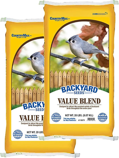 CountryMax Backyard Seeds Value Blend Economy Mix Wild Bird Seed (40 Pounds)