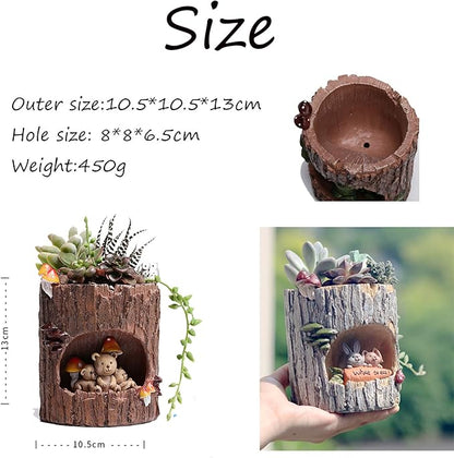 Succulent Pots with Drainage Creative Plants Flower Pot Hedgehog Planter Decor Cute Planters Animal Planter 4 inch Garden Desk Ornaments Cactus Gifts Gift for Mini Succulents Kid