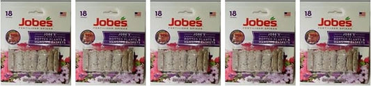 Lot of 5 Packages of Jobe's Fertilizer Spikes for Potted Plants& Hanging Baskets (18 Spikes/Package)