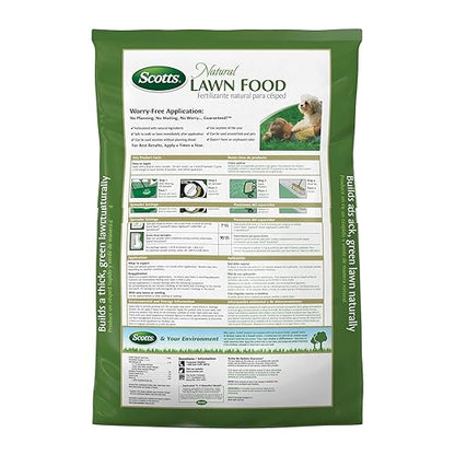 Scotts Natural Lawn Food, Lawn Fertilizer, For All Grass Types, Apply Any Season, OMRI Listed, Covers 4,000 sq. ft., 29.1 lbs.