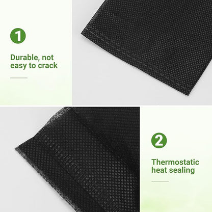GREANER Plant Grow Bags 6.7x5.7 Inch, Non-Woven Biodegradable Plant Grow Bags for Planting, Fabric Seedling Starter Bags for Vegetable, Flower, Fruit, Saplings Tree, Home Garden Supply