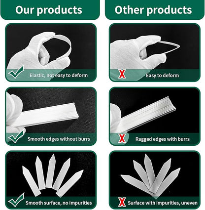 100Pcs 4 Inch Plant Labels,Plastic Waterproof Nursery Stake Tags for Potted Plants (Multicolor) (SZ-BC210YC)