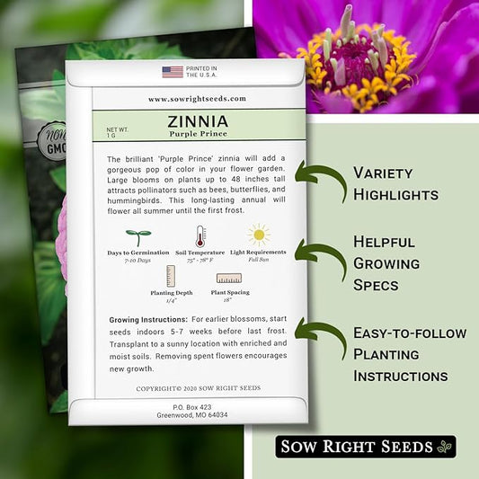 Sow Right Seeds - Luminosa Zinnia Flower Seeds for Planting - Non-GMO Heirloom Packet with Instructions to Grow - Heat & Drought Resistant - Huge Pink Blossoms - Beautiful to Plant in Your Garden (2)