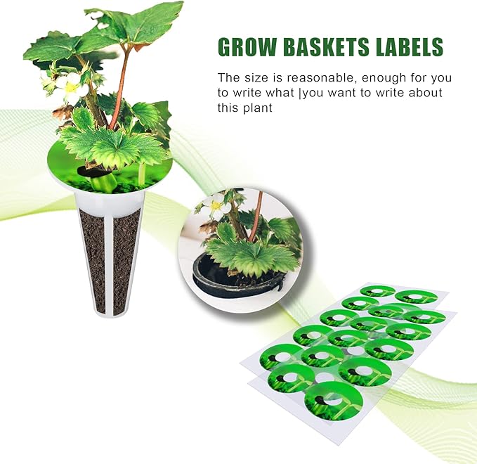 120pcs Plant Grow Stickers, Grow Baskets Labels Hydroponic Plant Label for Seedlings Garden Pods Plant Labels for Labeling Plants and Understanding Plant Growth