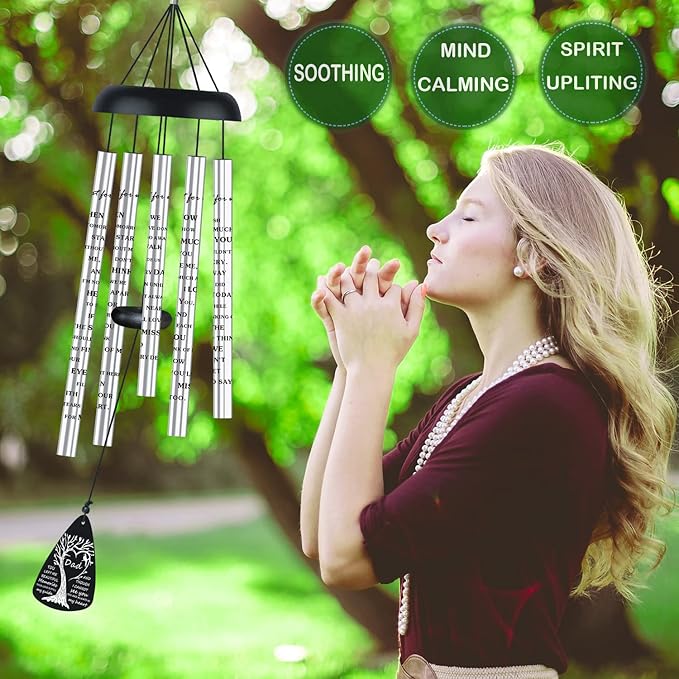 Bereavement Memorial Sympathy Gifts for Loss of Dad Father, Memorial Sympathy Wind Chimes for Loss of Father Sympathy Gift, in Memory of Dad Loved One Gifts Ideas