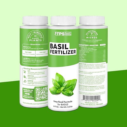 Basil Fertilizer for Basil Plant, Great for Mint, Rosemary, and Thyme, Liquid Fertilizer by TPS Plant Foods, 32 oz (1 Quart)