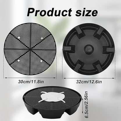 4pcs Auto Plant Watering Devices, Plastic Self-Watering Base with Cotton Fabric & Rope Automatic Autopots Water Planter Saucer Stand Trays for Greenhouse Indoors Grow Tents Grow Bags Accessories