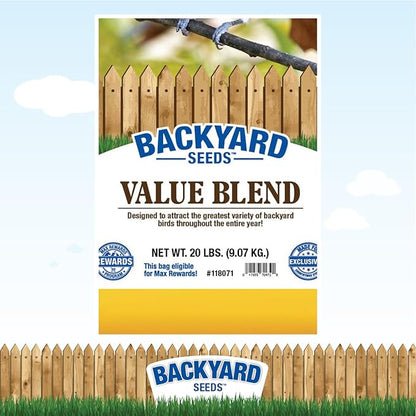 CountryMax Backyard Seeds Value Blend Economy Mix Wild Bird Seed 20 Pounds