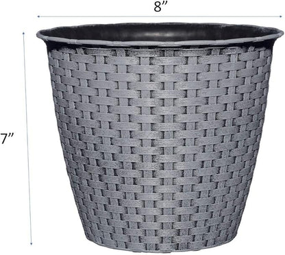 Classic Home and Garden Nantucket Planter, 8" Harbor Gray