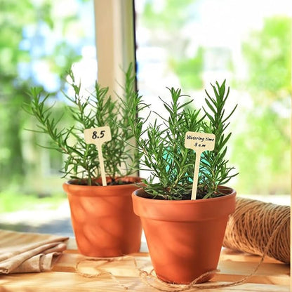 KINGLAKE 50 Pcs Bamboo Plant Labels,7 Inch Tall Plant Tags Labels,Nursery Garden Labels Markers Tags for Plants Outdoor Garden Waterproof Plant Name Tags with Marking Pen