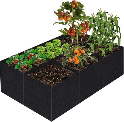 Fabric Raised Garden Bed, Grow Bags to Vegetable Herbs Flowers, 57 Gallon Fabric Plant Pots Indoor Outdoor, 4x2x1ft