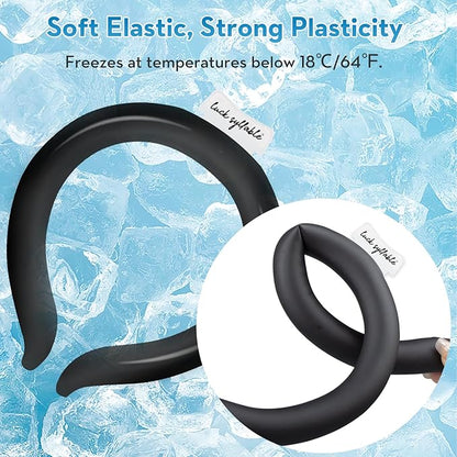 2PCS Neck CoolingTube with Insulated Bag, Reusable Ice Coolers Wearable Body CoolingProducts, Neck Coolers for HotWeather