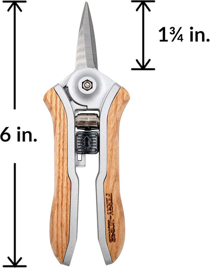 Ferry-Morse Pruning Garden Snips - Wood Handle, Heavy Duty, Garden Shears, Pruner - Manual - Wood