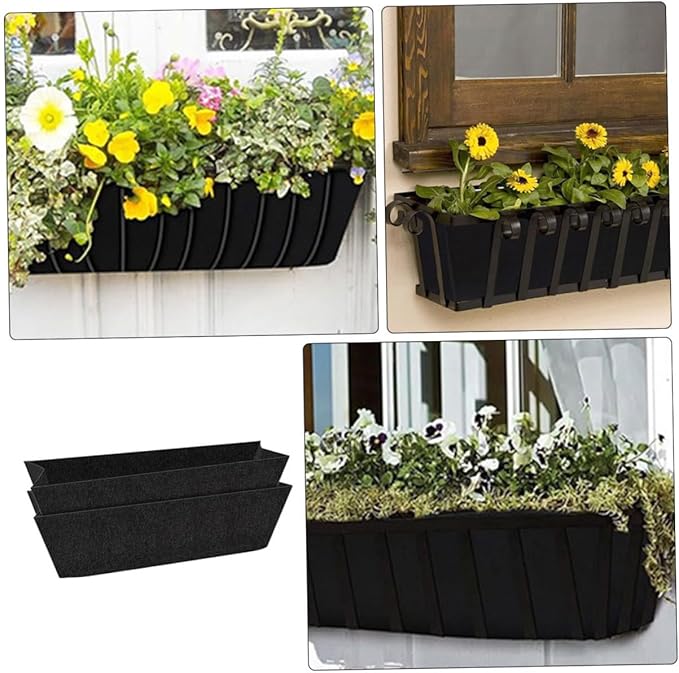 SUPVOX Hanging Planter Liner Felt Basket Inserts Non-Woven Fabric Pot Liner for Balcony Garden Plant Supplies 22X8X7 Inches