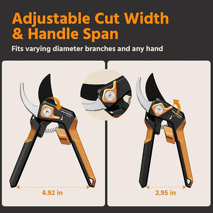PrunePro Bonsai Cutters Pruning Shears for Gardening Professional Bypass Hand Pruner Stainless Steel Sharp Blade Garden Scissors Plant Flower Garden Clipper Orange 4 Pack