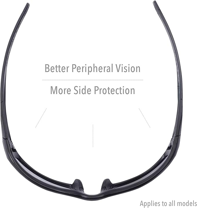 Uvex by Honeywell Hypershock Safety Glasses, Clear Frame with Blue Mirror Lens & Anti-Scratch Hardcoat (S2975)