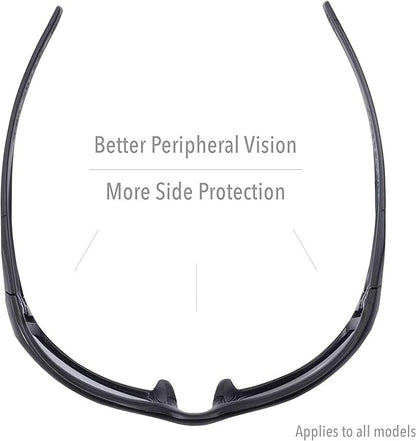 Uvex by Honeywell Hypershock Safety Glasses, Clear Frame with Blue Mirror Lens & Anti-Scratch Hardcoat (S2975)