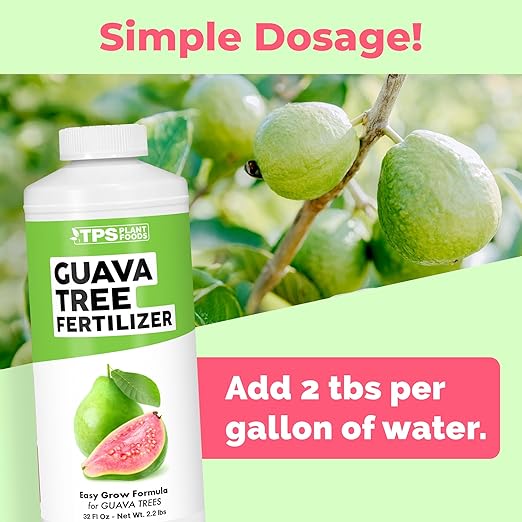 Guava Tree Fertilizer for Guava Trees, Great for White, Pink, and Red Guava Varieties, Liquid Fertilizer by TPS Plant Foods, 32 oz (1 Quart)