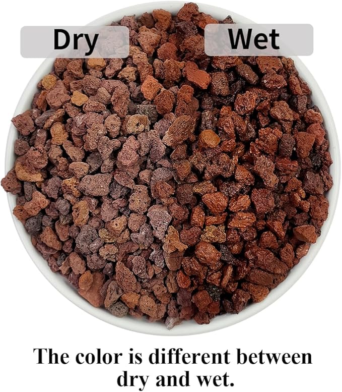 Red Horticultural Lava Rocks for Plants, 5lb Succulents Cactus Bonsai Soil Volcanic Rocks for Aquarium Outdoor Decorative Stones for Craft Projects, Vase Fillers