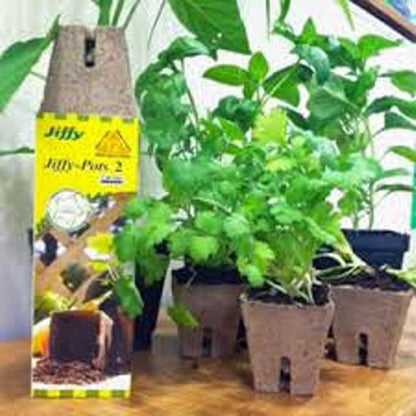 Jiffy Pot, Single Square, 3.0" X 3.0", 50 Pack, POTS, 50 Cells, Biodegradable