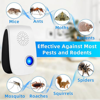 2026 Upgraded Ultrasonic Repellent 8 Packs, Indoor Pest Repellent, Electronic Plug in Pest Control for Roach, Ant, Rodent, Mouse, Bugs, Mosquito, Spider Repellent for House, Garage, Warehouse